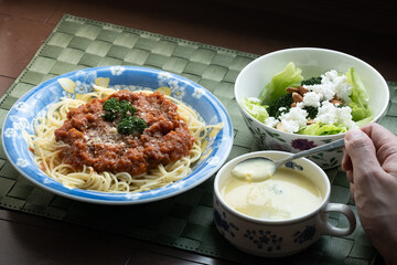 ランチ中