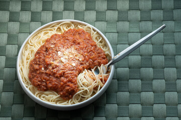 パスタとフォーク