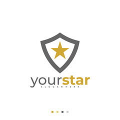 Shield Star logo vector template, Creative Star logo design concepts