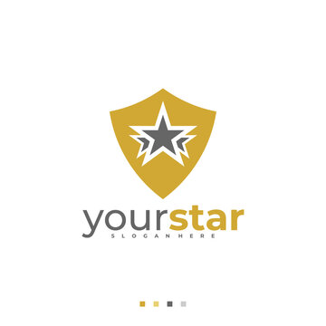 Shield Star logo vector template, Creative Star logo design concepts