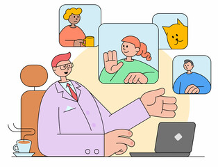 Team meeting by video conference