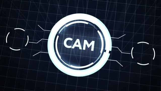 CAM Computer-aided manufacturing industrial technology automation concept.