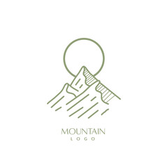 Mountain Logo Template. Vector Illustrator.