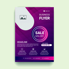 flyer template for sale promotion with a4 paper size sample product images