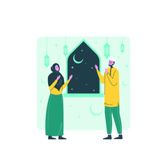 Ramadan kareem concept illustration