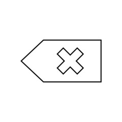 Obraz premium Backspace button icon in line style