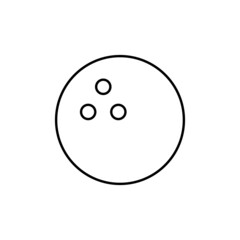 Bowling ball icon in line style