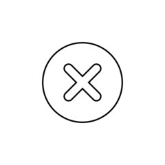Fototapeta premium Cancel icon in line style