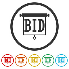 Bid ring icon, color set