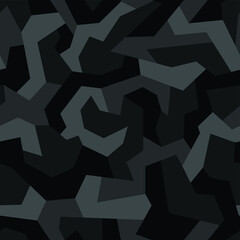 Camouflage geometric seamless pattern. Abstract modern endless camo texture with polygonal spots. Fabric and fashion textile print vector background.