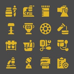 test web icons. Pipette and Microscope, Flask and Test tube symbol, vector signs