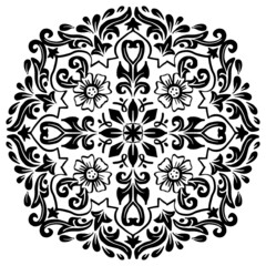 Mandala floral ornament in Arabian style