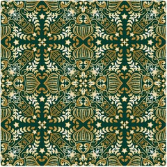 Ramadan seamless pattern with contour lantern, stars and mosque. Design for wallpaper, wrapping paper, greeting card, Islamic holidays