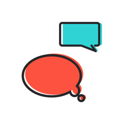 Obraz na płótnie Canvas chat dialog icon template , vector illustration