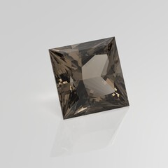 smoky quartz gemstone princess 3D render