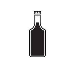 flat bottle icon vector illustration