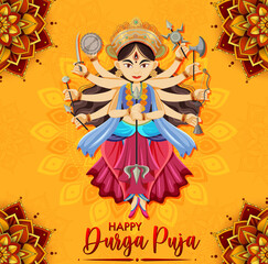 Happy Durga Puja event day