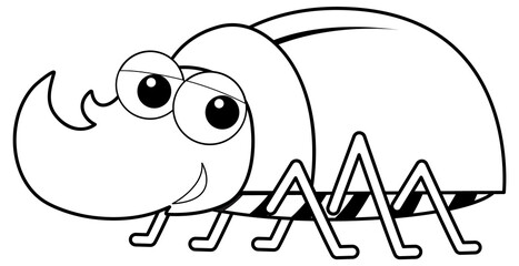 Black and white doodle character