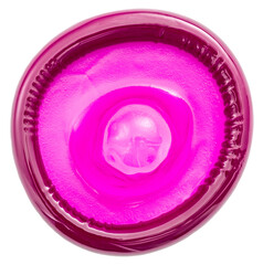 A blue condom on a white background