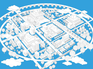 美しい街並みと楽しい暮らし。人々が明るく楽しく暮らせる街づくり。