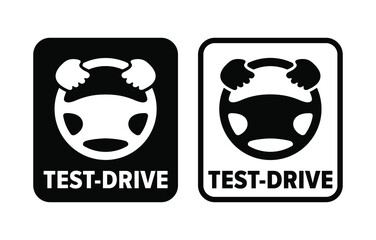 "Test Drive" vector information sign