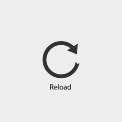 Reload vector icon illustration sign 