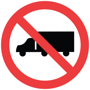 red no trucks sign image