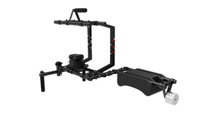 camera rig angle view without shadow 3d render