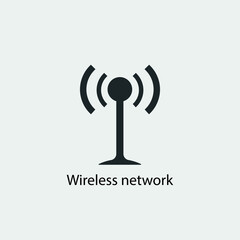 Wireless network vector icon illustration sign 
