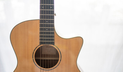 Obraz premium acoustic guitar close up