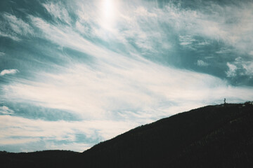 sunset in the mountains