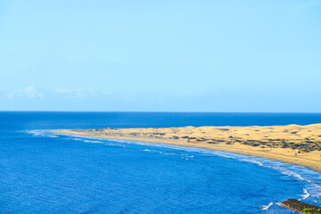 View at the Maspalomas Dunes, Gran Canaria, Spain