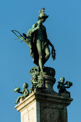 Fototapeta premium Statue of Goddess Diana on pedestal in Munich