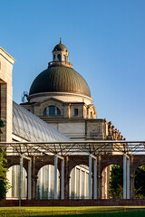 Fototapeta premium Stately stone building in Munich with columns
