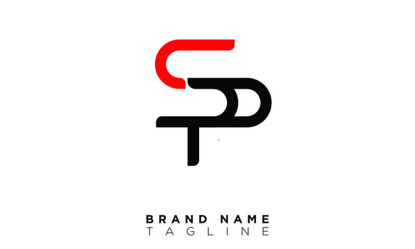 Alphabet letters Initials Monogram logo SPT