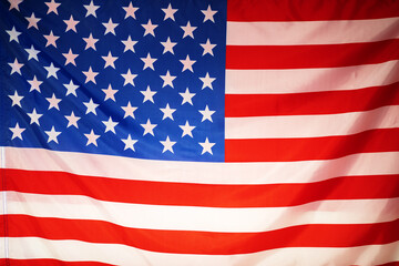 american flag background,usa state symbol with stars and stripes made of fabric in the wind