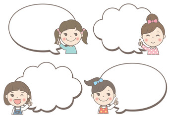 ふきだしセット（女の子）