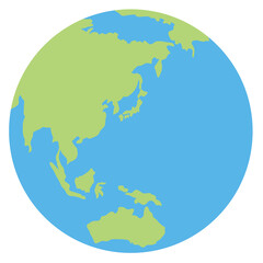 シンプル地球のイラスト