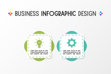 Design of business infograph with icons. Vector