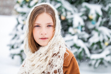 Portrait of a young beautiful teenager girl