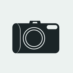Photo camera vector icon illustration sign 