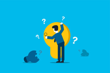 Looking through a light bulb idea window. Creativity concept.