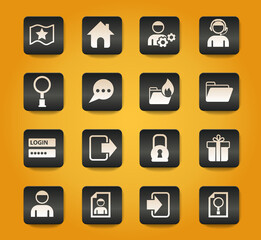 forum interface icon set