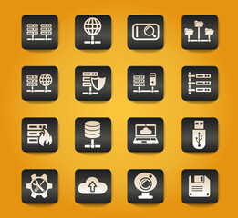 hosting provider icon set