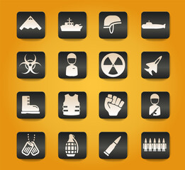Military simply icons