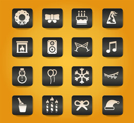 New year simply icons