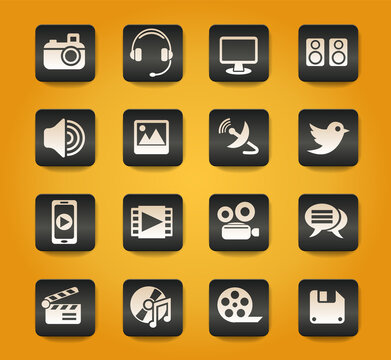 media icon set