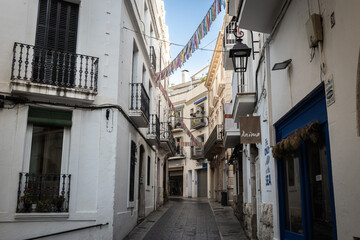 Fototapeta na wymiar Narrow Streets in Sitges, Spain
