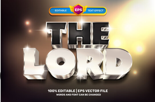 the lord silver cartoon movies Bold 3D Editable text Effect Style