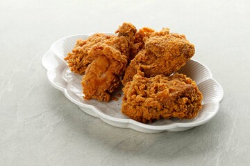 Crispy Kentucky Fried Chicken in a White Background